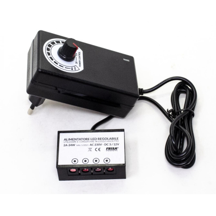 A4L+S FRISA - Alimentatore 2 uscite ø 2,1 + 2 uscite ø 2,5 mm per accessori e strisce led Frisa