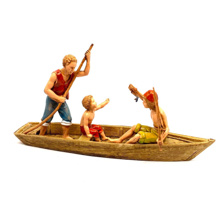 3 personaggi in barca cm 10 - Statuine Landi Moranduzzo
