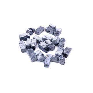 Basolo / piastrella in pietra lavica (tipo sanpietrino) 1 x 0,5 cm (bustina 50 pz)