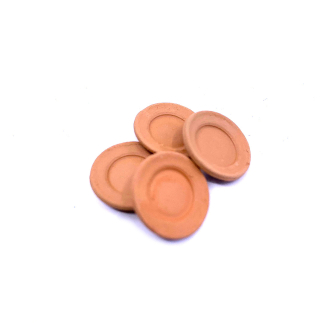 Piatto piano per presepi in terracotta - 1,5 cm 