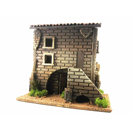 Casa N con scala piccola per figure 6 cm