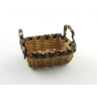 Cestino rettangolare con manici (base 4x6,5 cm ca.)