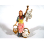 Mestieri 6 soggetti - Venditrice di polli cm 10 - Statuine Landi Moranduzzo