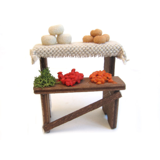 Banco mercato mini per statuine 6/6,6 cm