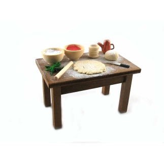 Tavolo pizzaiolo per statuine cm 10