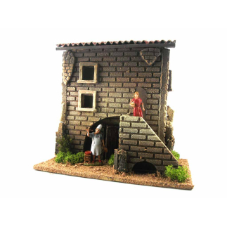 Casa N con scala piccola per figure 6 cm