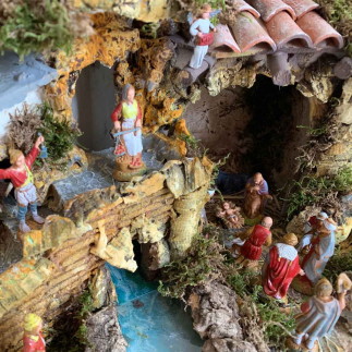 Capanna per presepe - cm 38x28x28 per figure cm 6
