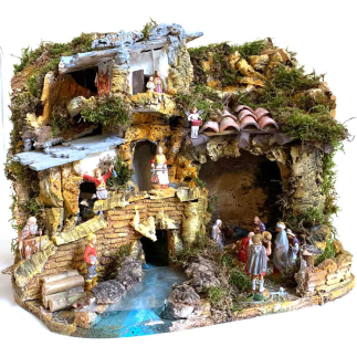 Capanna per presepe - cm 38x28x28 per figure cm 6